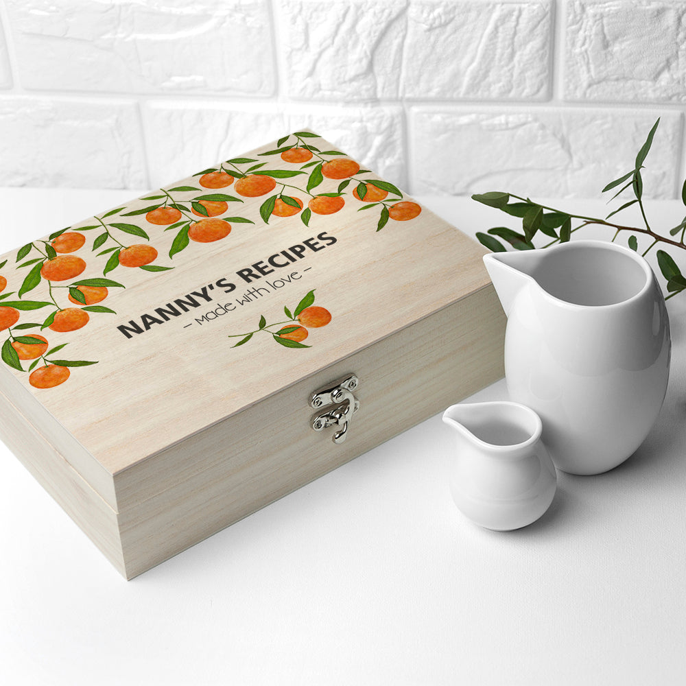 Personalised Orange Grove Recipe Box - treat-republic