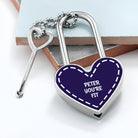 Personalised Parisienne Heart Padlock - treat-republic