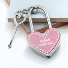 Personalised Parisienne Heart Padlock - treat-republic