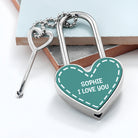 Personalised Parisienne Heart Padlock - treat-republic