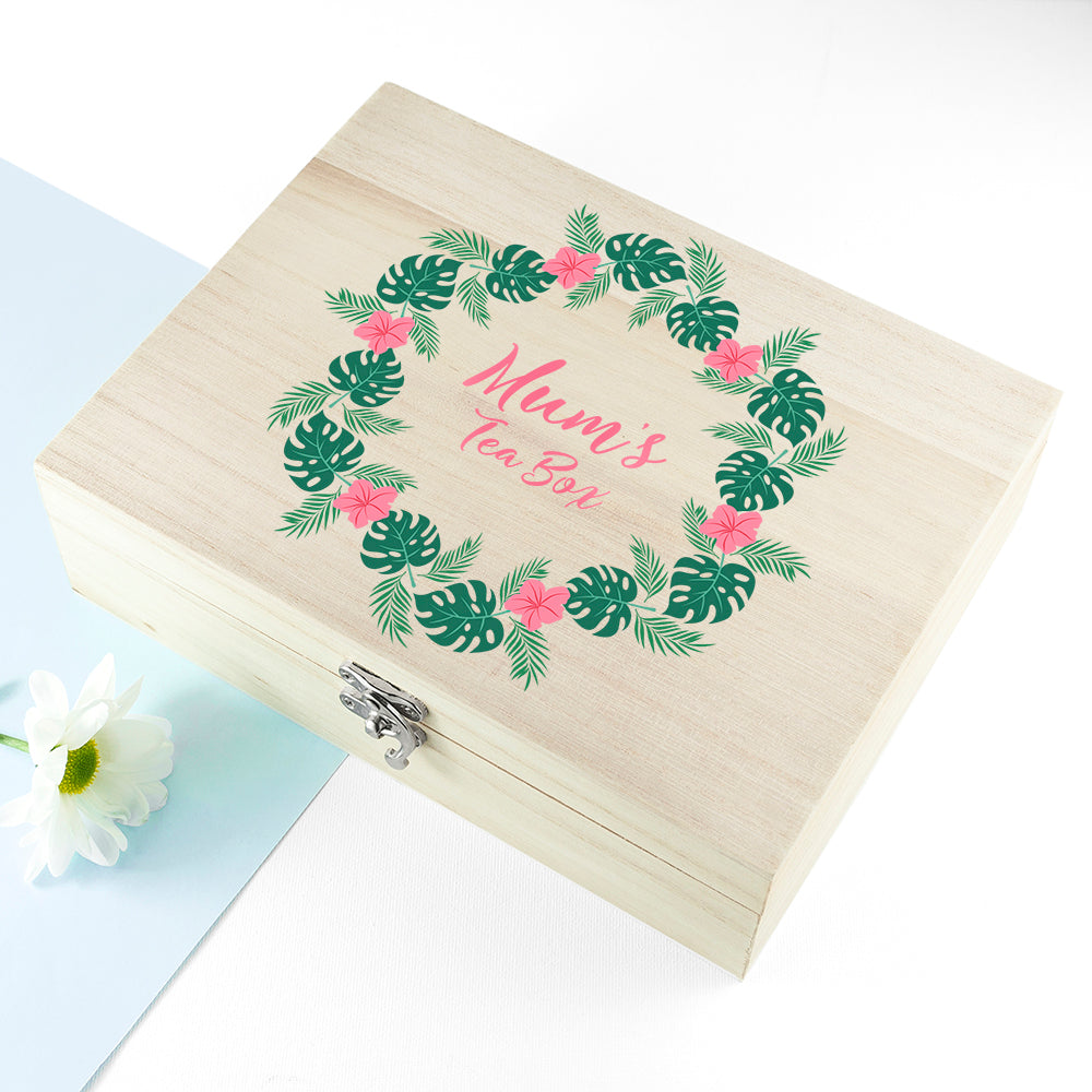 Personalised Rainforest Wreath Mother's Day Tea Box - treat-republic