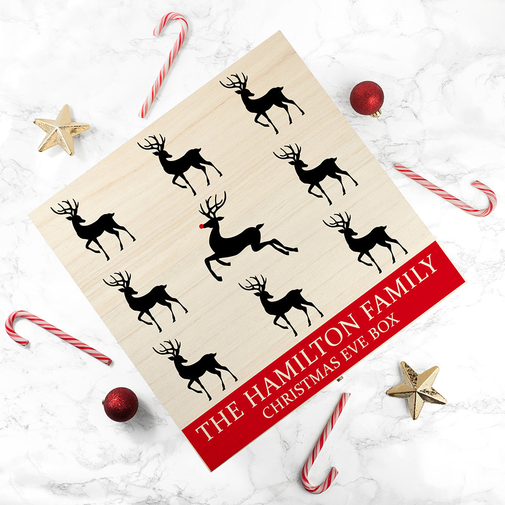 Personalised Reindeer Family Christmas Eve Box - treat-republic