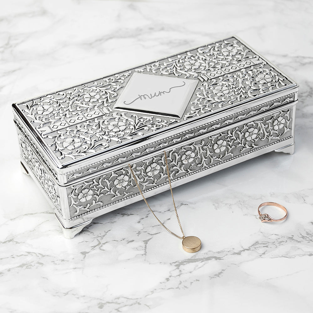 Personalised Silver Trinket Box - treat-republic
