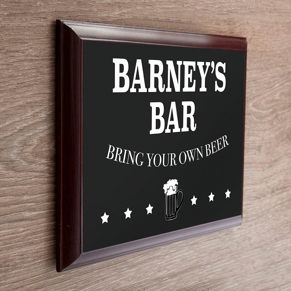 Personalised Welcome To My Bar Plaque - treat-republic