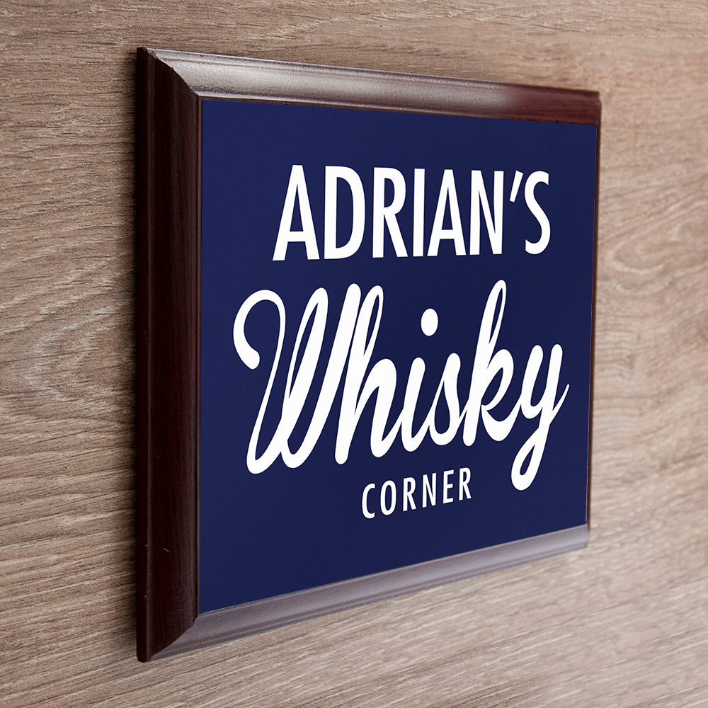 Personalised Whiskey Corner Plaque - treat-republic