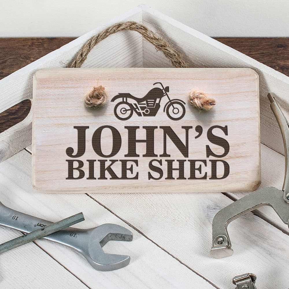 Personalised Wooden Bike Shed Sign | Treat Republic