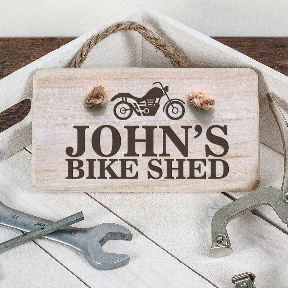 Personalised Wooden Bike Shed Sign - treat-republic