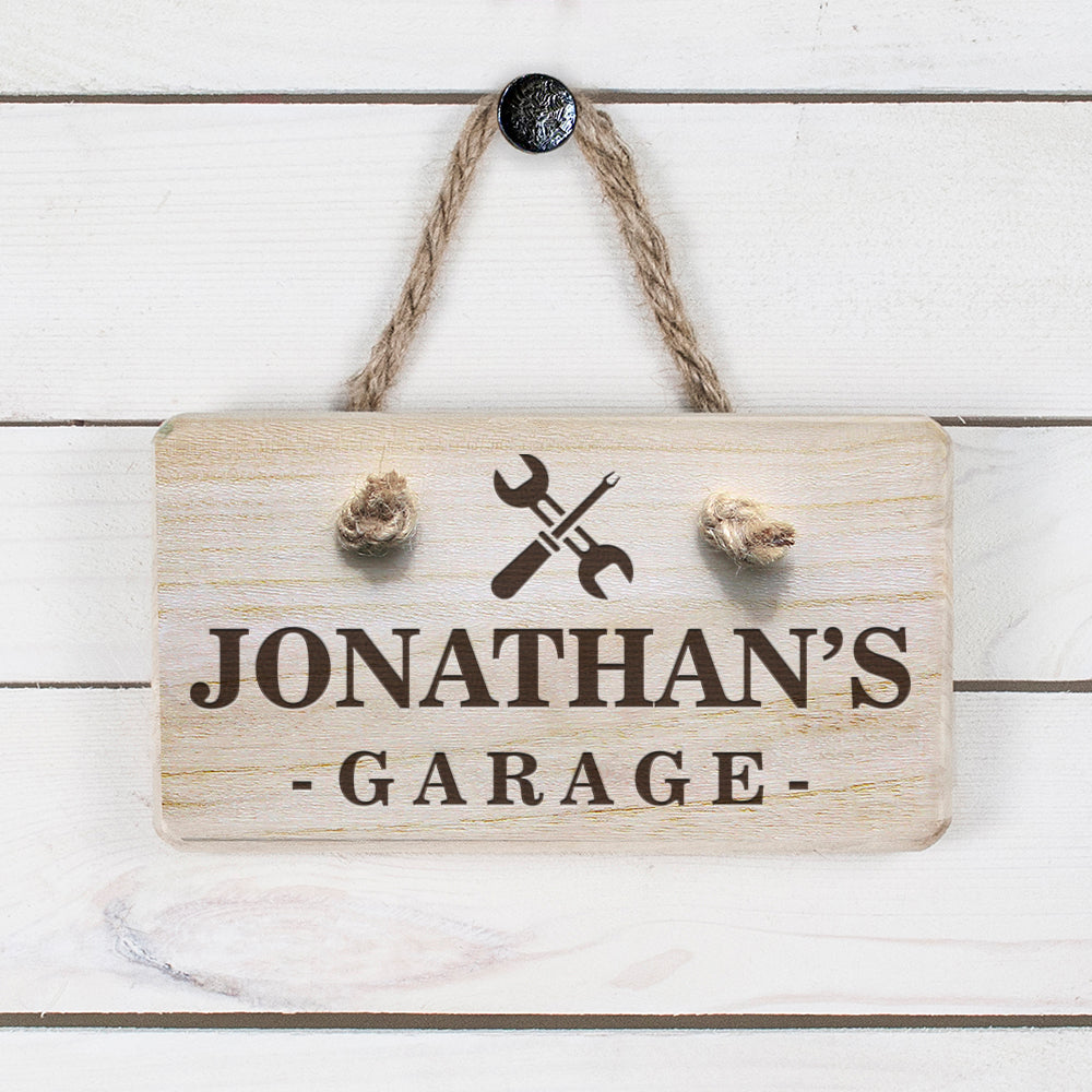 Personalised Wooden Garage Sign - treat-republic
