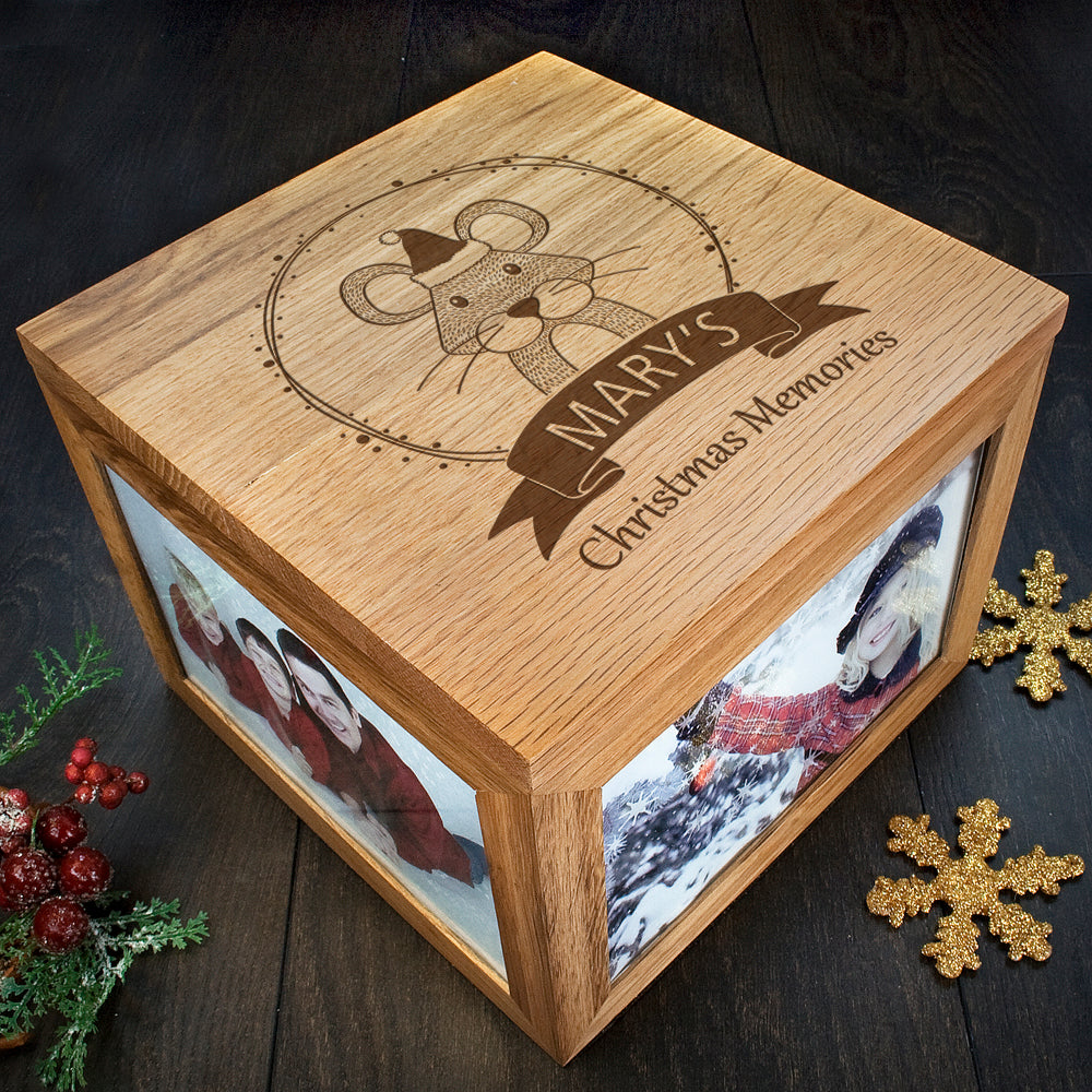 Personalised Woodland Mouse Christmas Memory Box - treat-republic