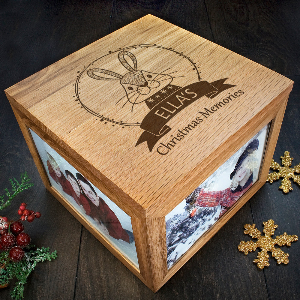 Personalised Woodland Rabbit Christmas Memory Box - treat-republic