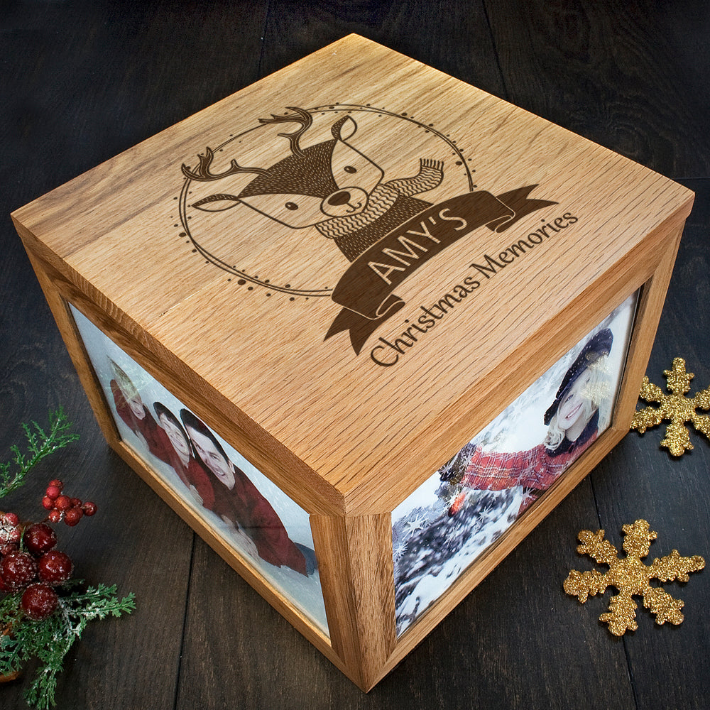Personalised Woodland Reindeer Christmas Memory Box - treat-republic