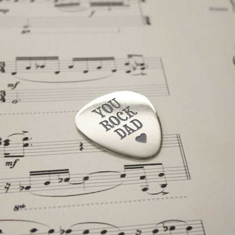 Personalised You Rock Dad Plectrum - treat-republic