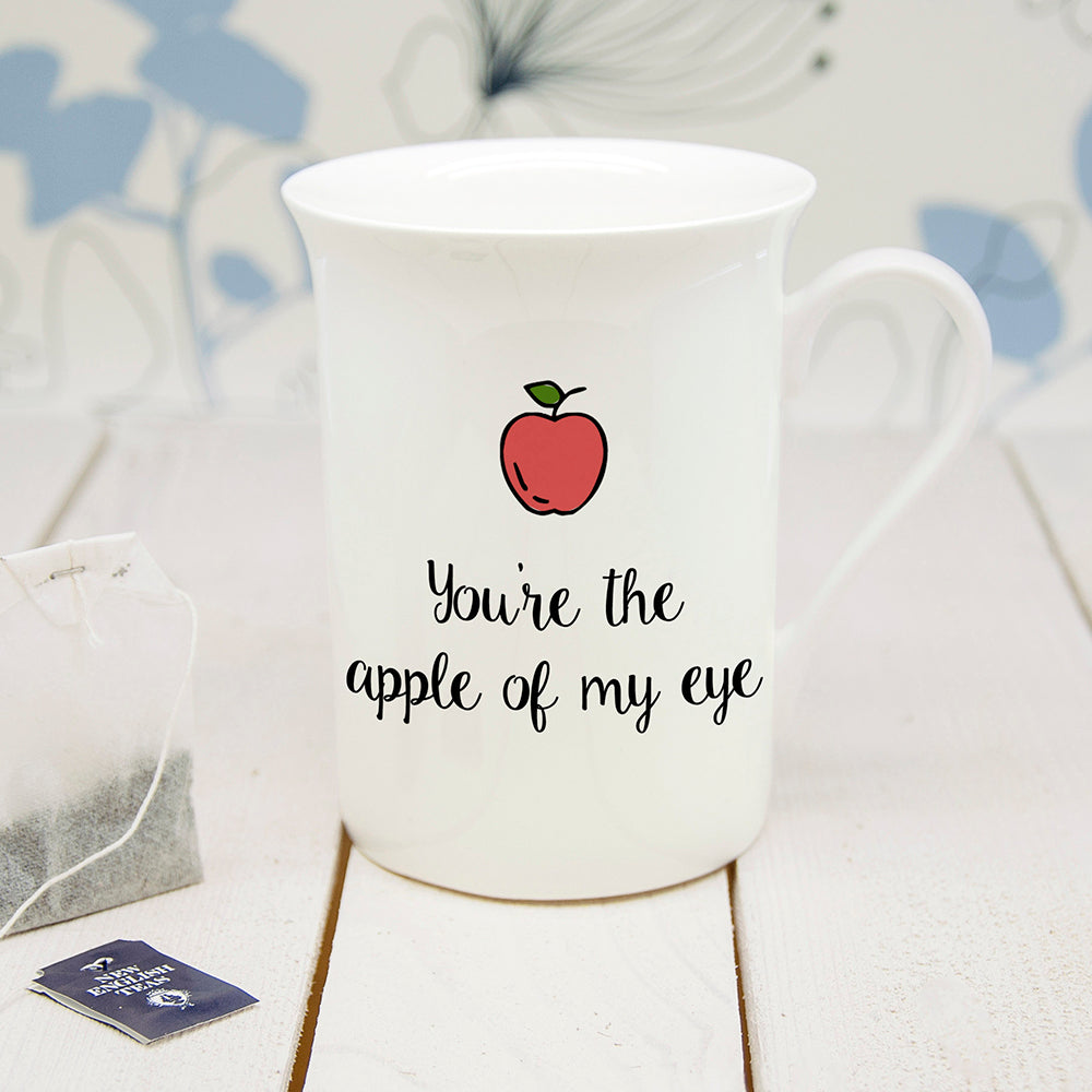 Personalised You're The Apple Of My Eye Bone China Mug - treat-republic