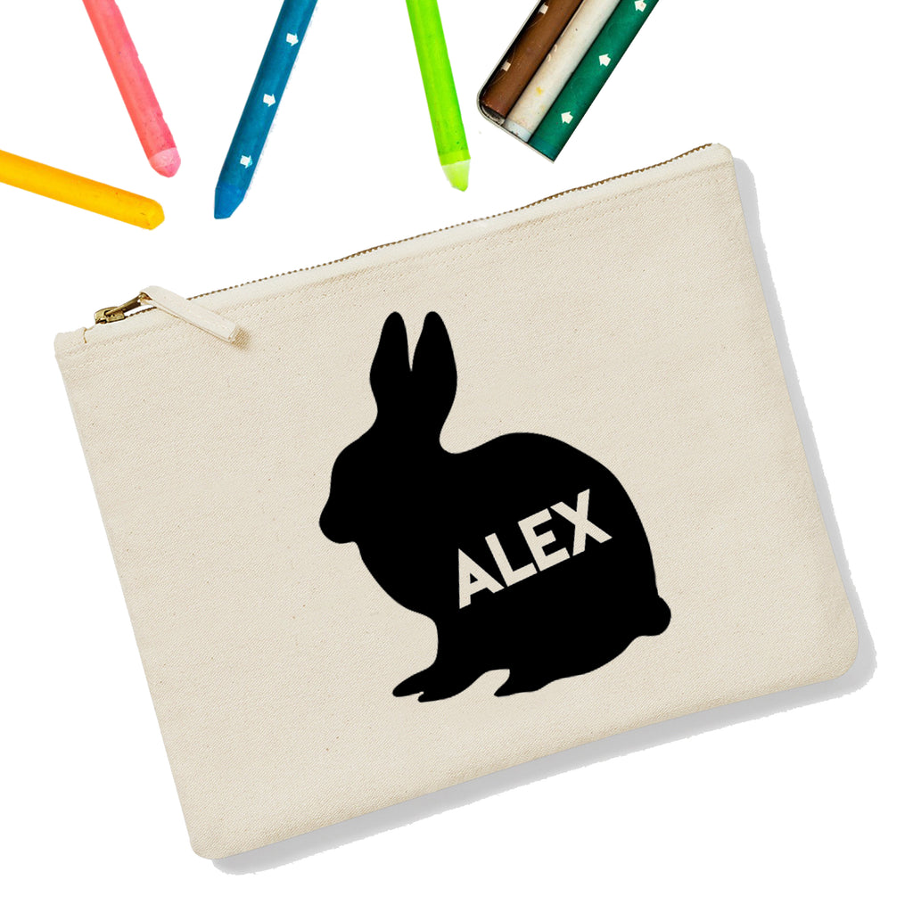 Rabbit Personalised Zipup Pencil Case - treat-republic