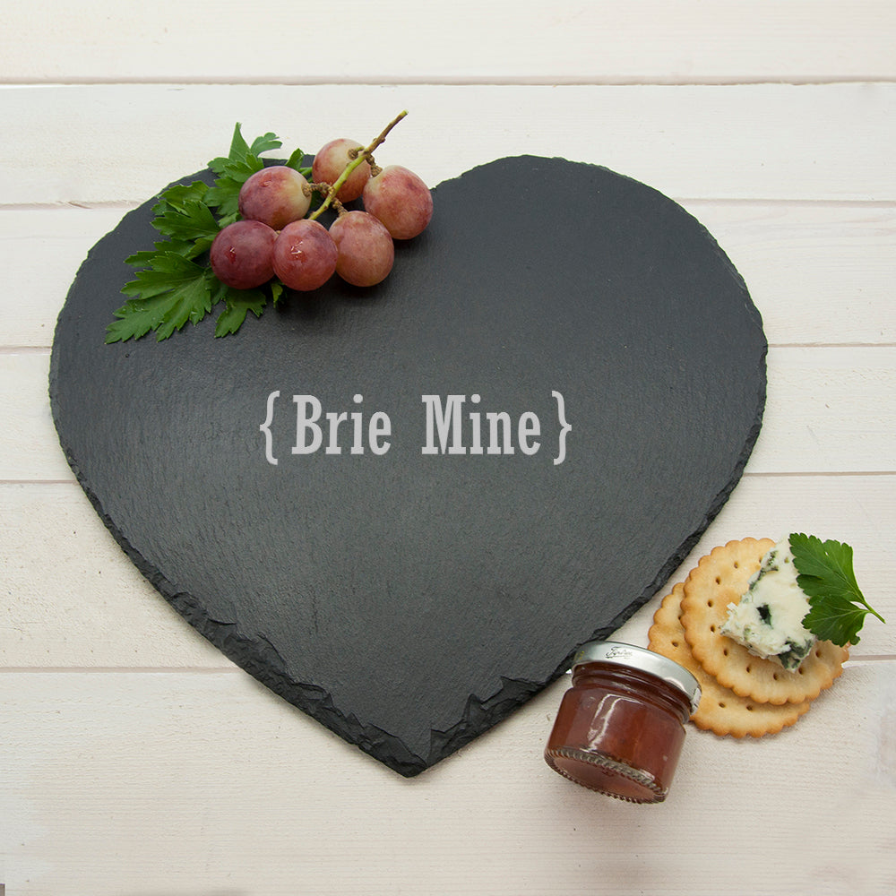Romantic Brackets Heart Slate Cheese Board - treat-republic