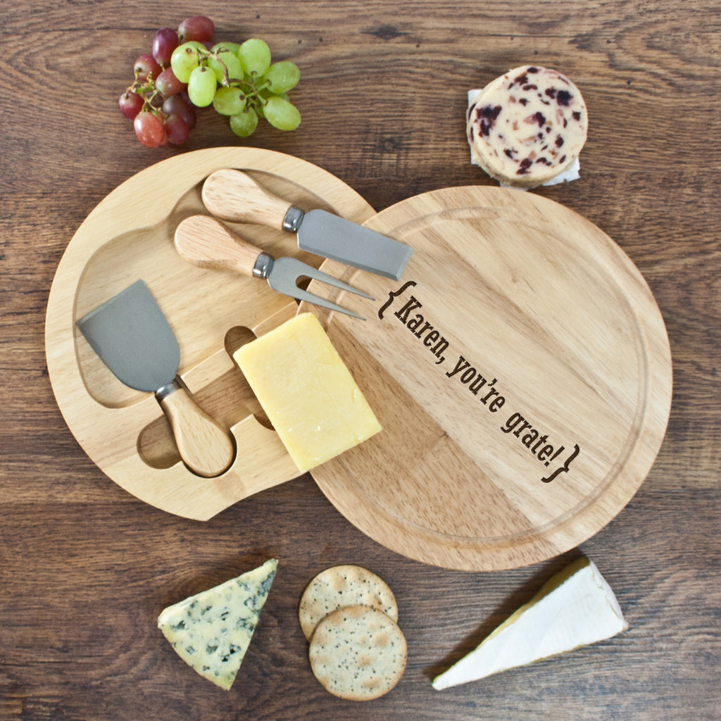 Romantic Brackets Round Cheese Board - treat-republic