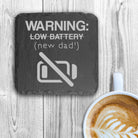 Warning: New Dad Square Slate Keepsake (Non Personalised Gift) - treat-republic