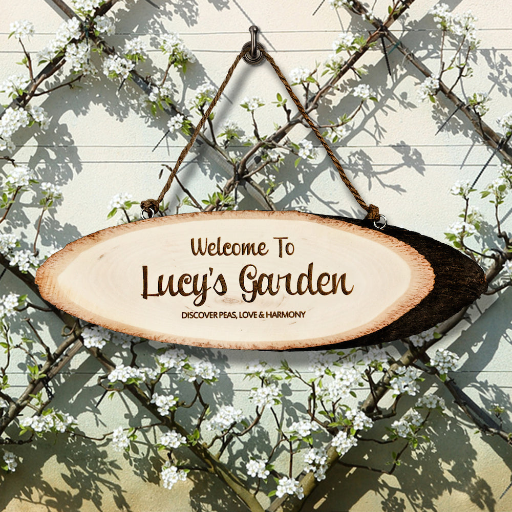 Welcome To My Garden Wooden Sign - treat-republic