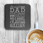 What A New Dad Means Square Slate Keepsake - treat-republic