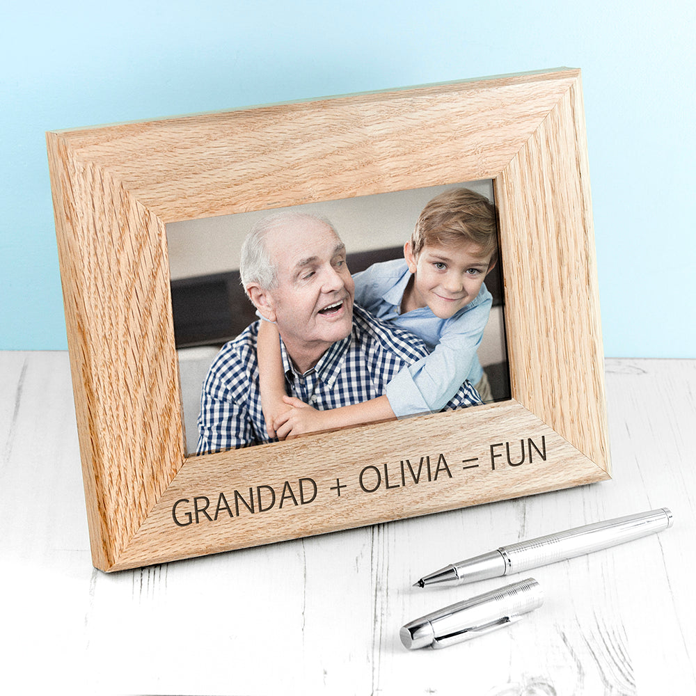 Wordsworth Collection Fun with Grandad Engraved Photo Frame - treat-republic