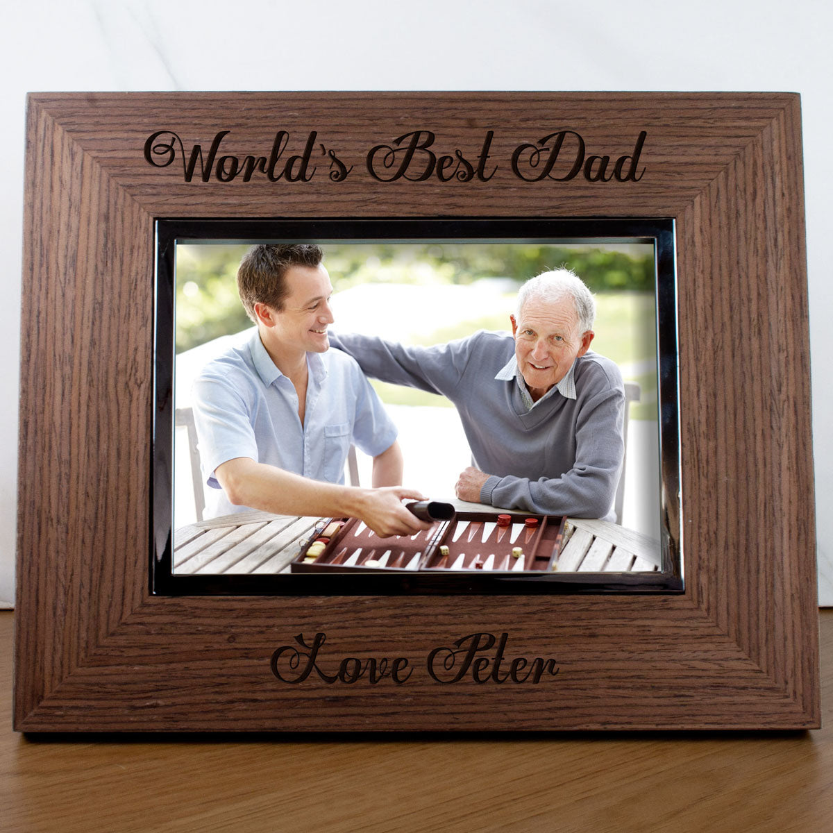 Worlds Best Dad Engraved Photo Frame - treat-republic