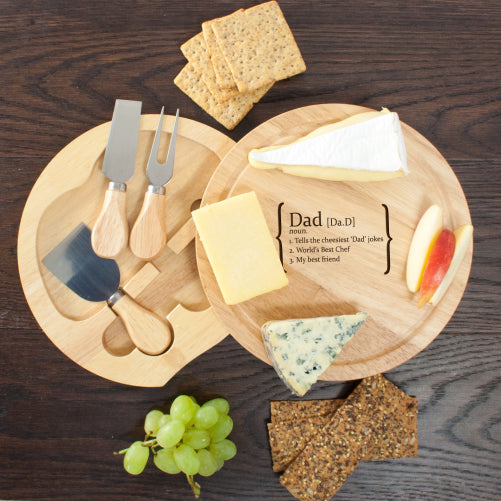 Your Own Definition Round Cheese Board with Knives - treat-republic